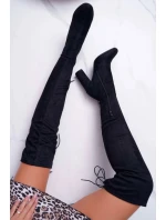 Dámské semišové kozačky na vysokém podpatku Černá Xamarin Dámské semišové kozačky na vysokém podpatku Černá Xamarin