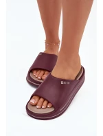 Dámské pantofle na platformě Big Star – bordó