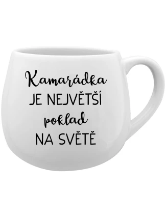KAMARÁDKA JE NEJVĚTŠÍ POKLAD NA SVĚTĚ - bílý keramický hrníček 300 ml KAMARÁDKA JE NEJVĚTŠÍ POKLAD NA SVĚTĚ - bílý keramický hrníček 300 ml