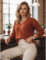 Dámský svetr DARIA červený FashionStreet MY1721 Dámský svetr DARIA červený FashionStreet MY1721