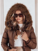 Dámská prošívaná zimní bunda s kožešinou STYLEBELLA hnědá FashionStreet TY5009 Dámská prošívaná zimní bunda s kožešinou STYLEBELLA hnědá FashionStreet TY5009