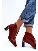 Kožené Boty Na Słupku Maciejka 05262-02 Hnědé Kožené Boty Na Słupku Maciejka 05262-02 Hnědé