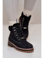 Zateplené dámské boty Big Star OO274A287 Černé Zateplené dámské boty Big Star OO274A287 Černé