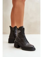 Dámské Botky Na Masivním Podpatku Zateplené Z Přírodní Kůže Černé Vinceza 66682 Dámské Botky Na Masivním Podpatku Zateplené Z Přírodní Kůže Černé Vinceza 66682