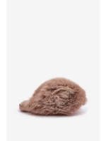 Dámské Kožešinové Pantofle Tmavě Béžové Wladisa