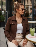 FashionStreet dámská semišová krátká hnědá bunda TY5661