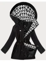 Tenká černá dámská bunda s ozdobnou podšívkou J Style (16M9252-392) Tenká černá dámská bunda s ozdobnou podšívkou J Style (16M9252-392)