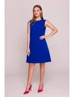 S408 Šaty bez rukávů - královská modř S408 Šaty bez rukávů - královská modř