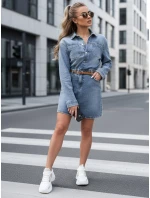 Dámské mini šaty JINELLA s páskem modré FashionStreet EY2569