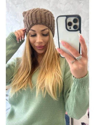 Fleecová čepice Paulina K227 mocca Fleecová čepice Paulina K227 mocca