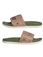 Dětské žabky / nazouváky Adilette Comfort Jr ID8029 Zelená s hnědou - Adidas