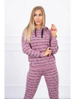 Tmavě růžová sada s potiskem Tmavě růžová sada s potiskem