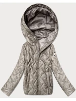 Cienka pikowana kurtka damska Goodlookin beżowa (B8573-12)