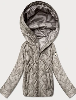 Cienka pikowana kurtka damska Goodlookin beżowa (B8573-12)