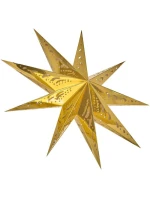 DEKORACE PAPÍROVÁ HVĚZDA Š.45 CM 9 ZLATÉ RÁMEČKY dětské