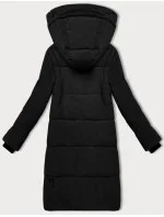 Černá prošívaná dámská zimní bunda LHD (LHD-24572) Černá prošívaná dámská zimní bunda LHD (LHD-24572)