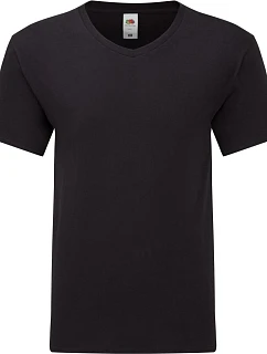 Fruit of the Loom Iconic 150 V-Neck T Tričko s výstřihem do V 16.1442 black