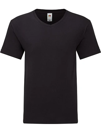 Fruit of the Loom Iconic 150 V-Neck T Tričko s výstřihem do V 16.1442 black Fruit of the Loom Iconic 150 V-Neck T Tričko s výstřihem do V 16.1442 black