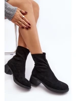 Dámské botky na nízkém podpatku hnědé Aphroteia