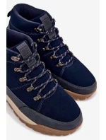 Pánské zateplené trekingové boty Big Star – tmavě modré Pánské zateplené trekingové boty Big Star – tmavě modré
