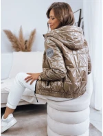 Dámská prošívaná bunda METALIC camel FashionStreet TY3409
