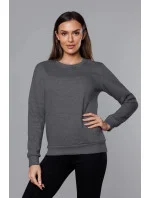 Dámská tepláková mikina v grafitové barvě se stahovacími lemy (W01-5) Dámská tepláková mikina v grafitové barvě se stahovacími lemy (W01-5)