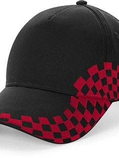 Beechfield B 159 5 panelová kšiltovka "Grand Prix" 53.0159 black/classic red