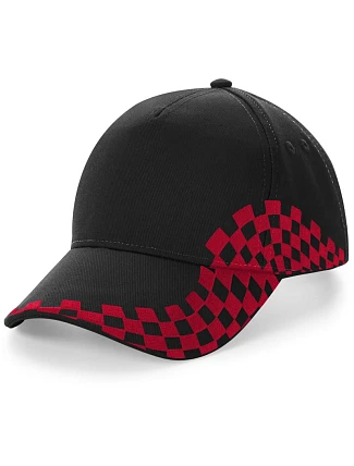 Beechfield B 159 5 panelová kšiltovka "Grand Prix" 53.0159 black/classic red Beechfield B 159 5 panelová kšiltovka "Grand Prix" 53.0159 black/classic red