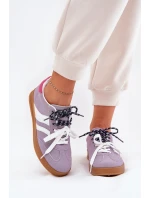 Nízké Dámské Tenisky S Dvojitým Šněrováním Fialové Ventus