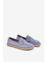 Pánské Mokasíny S Pletením Modré Fiamar Pánské Mokasíny S Pletením Modré Fiamar