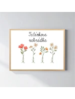 Personalizovaný magický fotoobraz v rámu - 40x50 - květinová zahrádka Personalizovaný magický fotoobraz v rámu - 40x50 - květinová zahrádka