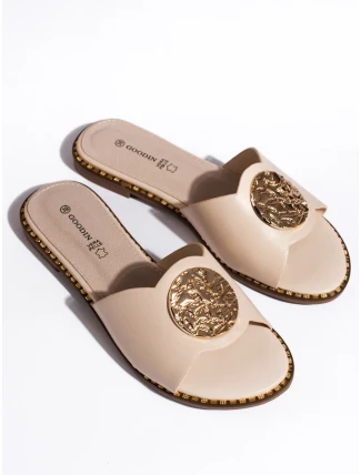 Pohodlné dámské hnědé nazouváky bez podpatku Pohodlné dámské hnědé nazouváky bez podpatku