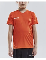 Craft Teamwear Squad Go Jersey Solid Jr Dětské sportovní tričko s výstřihem do V 82.5582 sweden yellow