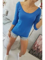 Chrpová halenka s kulatým výstřihem Chrpová halenka s kulatým výstřihem