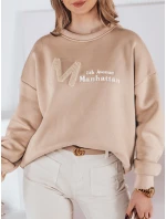 Dámská oversize mikina AVENUE béžová FashionStreet BY1354