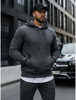 Pánská mikina s kapucí antracitová BX2085 Pánská mikina s kapucí antracitová BX2085