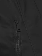 Černá dámská bunda z ekologické kůže se stojáčkem J Style (11Z8131)