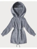 Šedá vlněná bunda typu alpaka (W017#) Šedá vlněná bunda typu alpaka (W017#)