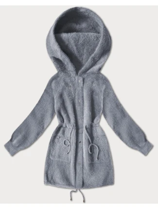 Šedá vlněná bunda typu alpaka (W017#) Šedá vlněná bunda typu alpaka (W017#)