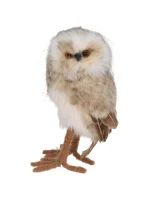 DEKORATIVNÍ STOJÍCÍ SOVA 23CM HNĚDÁ S UŠIMA