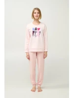 Vamp - Zimní dámské pyžamo s manžetami 21968 - Vamp