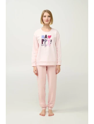 Vamp - Zimní dámské pyžamo s manžetami 21968 - Vamp