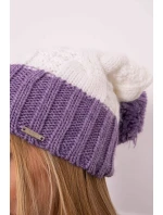 Paris fleecová čepice K212 bílá+fialová