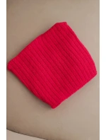 Dámská zimní čepice s vlnou v kočičím střihu z pruhované pleteniny K419 fuchsiová Dámská zimní čepice s vlnou v kočičím střihu z pruhované pleteniny K419 fuchsiová