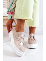 Kožené Boty S Srdce Béžová Curtis