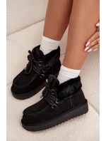 Dámské sněhule z přírodní semiš D.Franklin DFSH375006 Černé