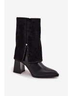 Kožené dámské kotníkové boty na sloupku s ohnutým lýkem vyhřívané Maciejka K7206-01 Černé Kožené dámské kotníkové boty na sloupku s ohnutým lýkem vyhřívané Maciejka K7206-01 Černé