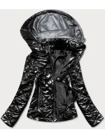 Lesklá černá dámská bunda (BR9756-1) - Goodlooking Lesklá černá dámská bunda (BR9756-1) - Goodlooking