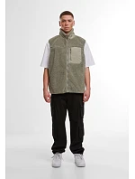 Build your Brand BY 407 Unisex fleeceová vesta "Bonded Sherpa" 56.0407 pale olive Build your Brand BY 407 Unisex fleeceová vesta "Bonded Sherpa" 56.0407 pale olive