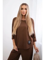 Souprava Punto Milano Winter tepláky + kalhot hnědý